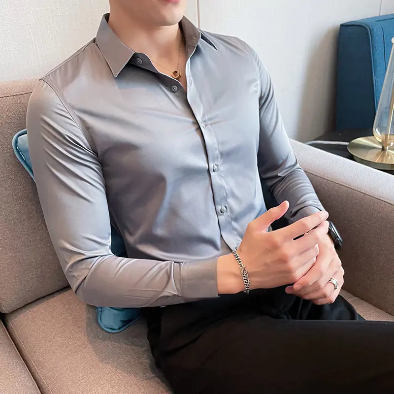 D`amaro modieuze slimfit overhemd
