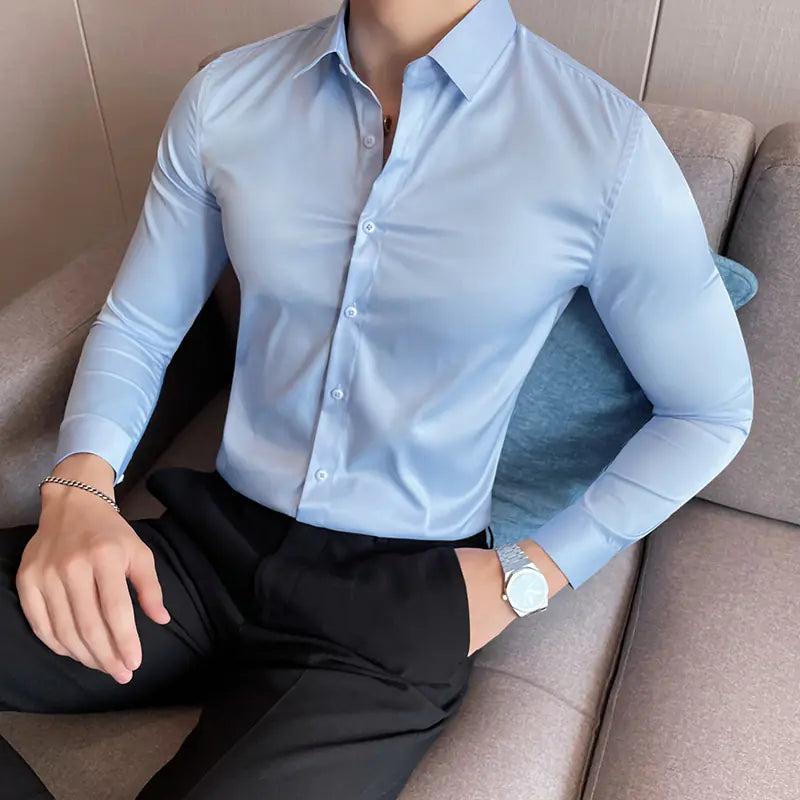 D`amaro modieuze slimfit overhemd