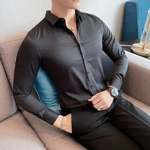 D`amaro modieuze slimfit overhemd