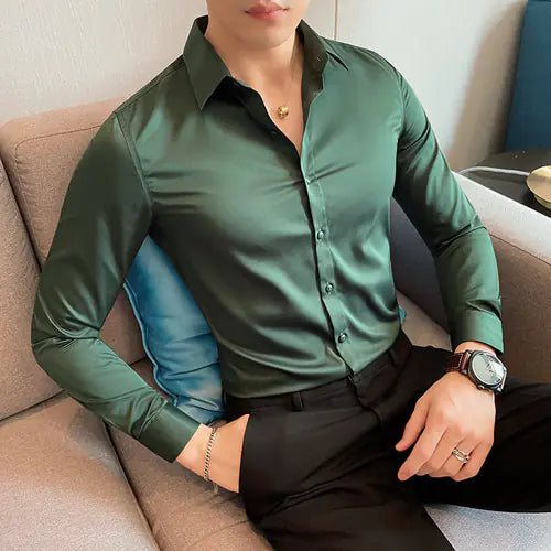 D`amaro modieuze slimfit overhemd