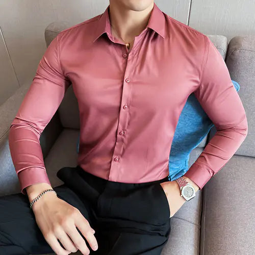 D`amaro modieuze slimfit overhemd