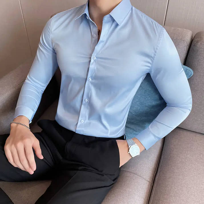 D`amaro modieuze slimfit overhemd