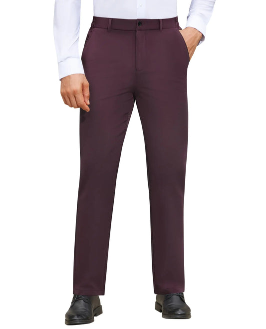 D`amaro modieuze pantalonbroek bordeaux rood